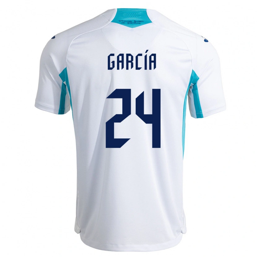 Danxen Pánské Honduras Raul García #24 Bílá Modrá Nebeská Modrá Domů Hráčské Dresy 26-28 Dres