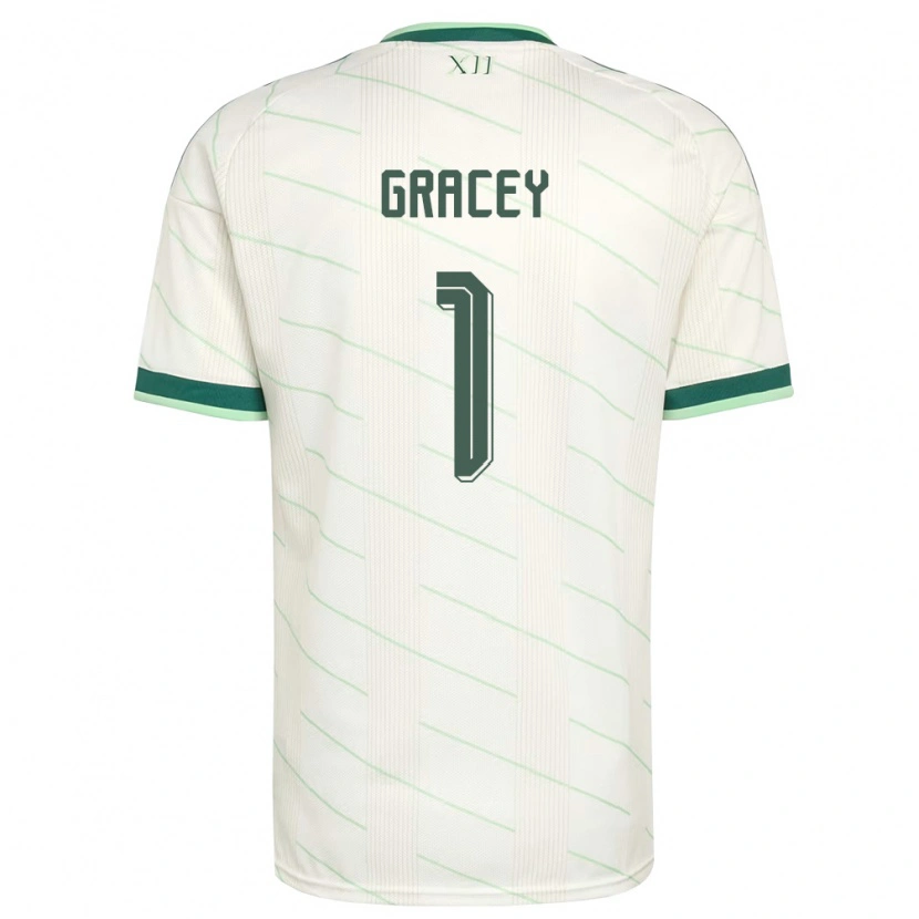 Danxen Pánské Severní Irsko Josh Gracey #1 Bílá Zelená Daleko Hráčské Dresy 26-28 Dres