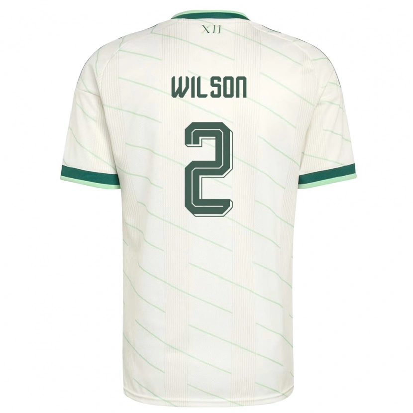 Danxen Pánské Severní Irsko Ben Wilson #2 Bílá Zelená Daleko Hráčské Dresy 26-28 Dres
