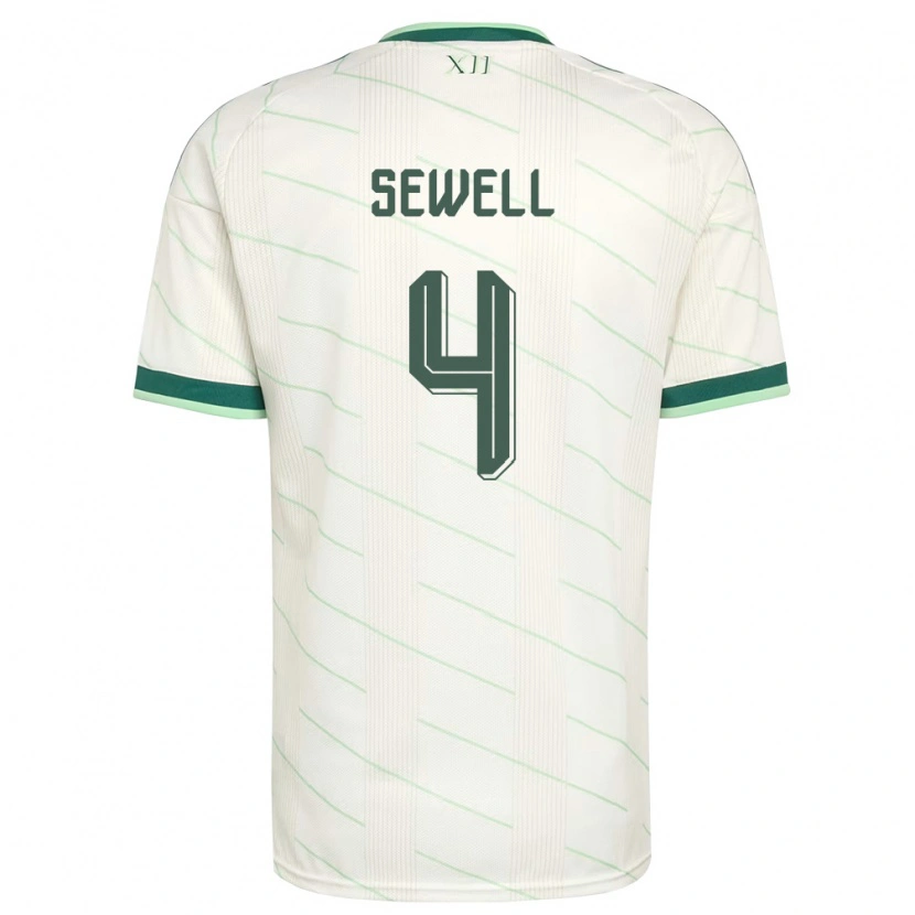 Danxen Pánské Severní Irsko Broghan Sewell #4 Bílá Zelená Daleko Hráčské Dresy 26-28 Dres
