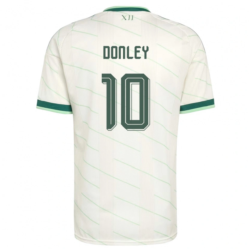 Danxen Pánské Severní Irsko Jamie Donley #10 Bílá Zelená Daleko Hráčské Dresy 26-28 Dres