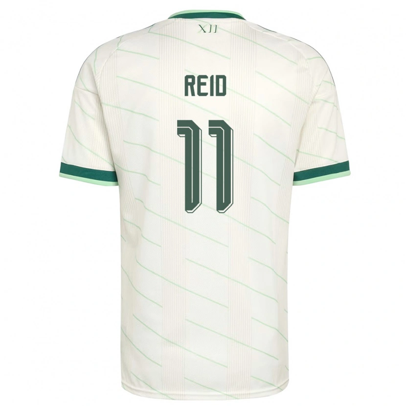 Danxen Pánské Severní Irsko Jamie Reid #11 Bílá Zelená Daleko Hráčské Dresy 26-28 Dres