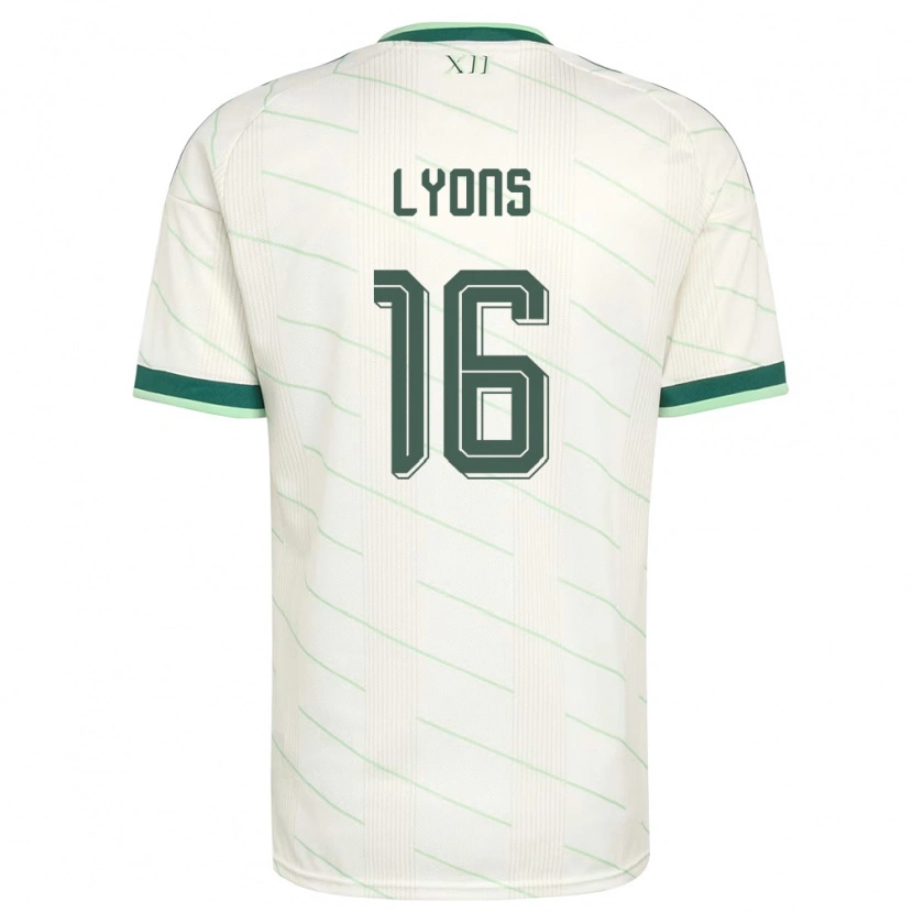 Danxen Pánské Severní Irsko Brad Lyons #16 Bílá Zelená Daleko Hráčské Dresy 26-28 Dres