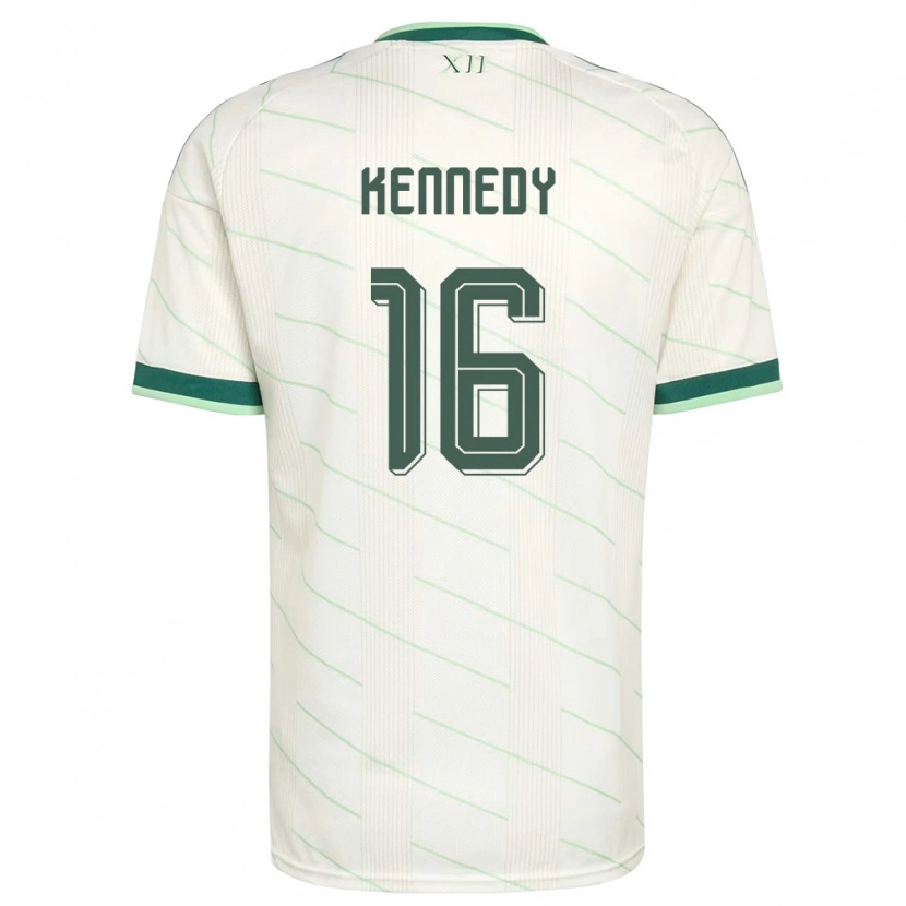 Danxen Pánské Severní Irsko Matty Kennedy #16 Bílá Zelená Daleko Hráčské Dresy 26-28 Dres