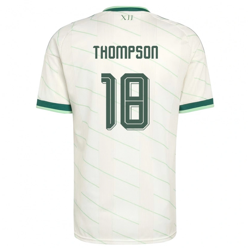 Danxen Pánské Severní Irsko Kalum Thompson #18 Bílá Zelená Daleko Hráčské Dresy 26-28 Dres