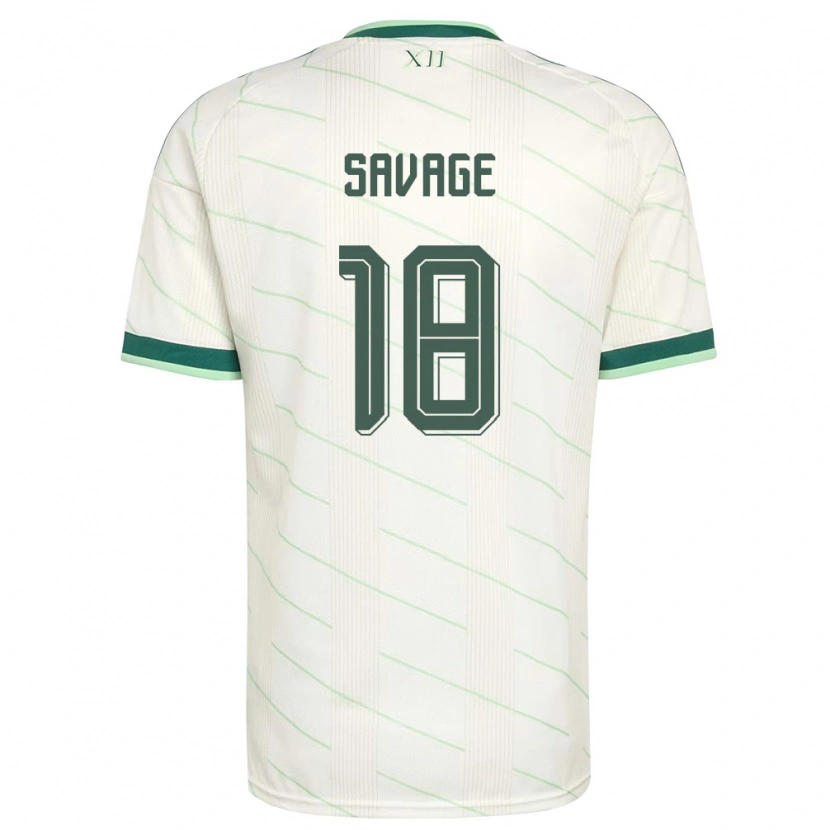 Danxen Pánské Severní Irsko Troy Savage #18 Bílá Zelená Daleko Hráčské Dresy 26-28 Dres