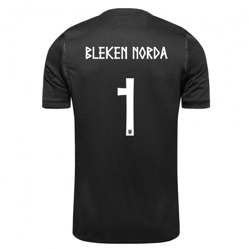 Danxen Pánské Norsko Haakon Bleken Norda #1 Černá Daleko Hráčské Dresy 26-28 Dres
