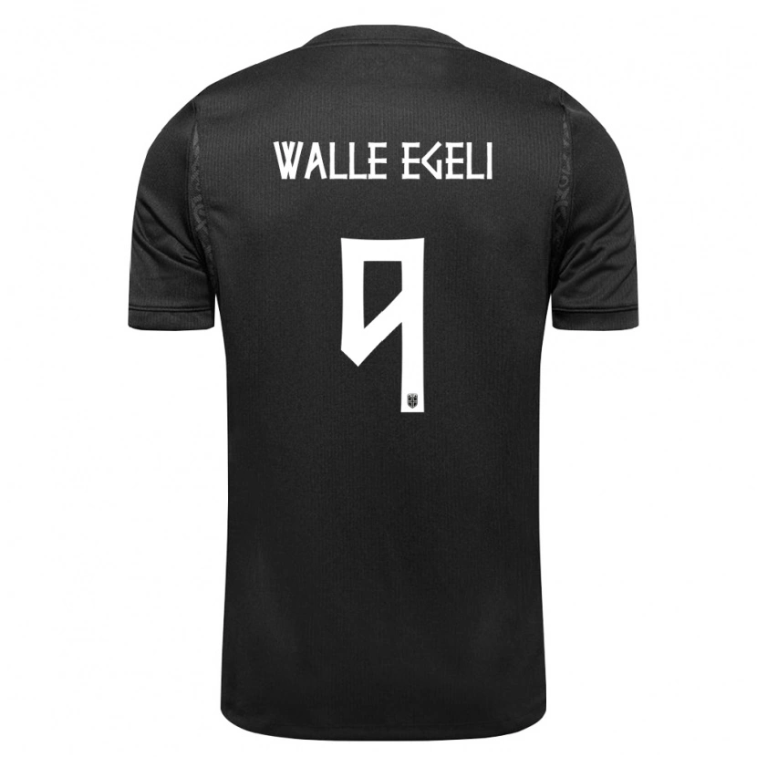 Danxen Pánské Norsko Sindre Walle Egeli #9 Černá Daleko Hráčské Dresy 26-28 Dres