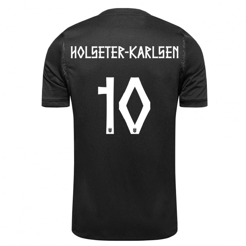Danxen Pánské Norsko Philip Holseter-Karlsen #10 Černá Daleko Hráčské Dresy 26-28 Dres