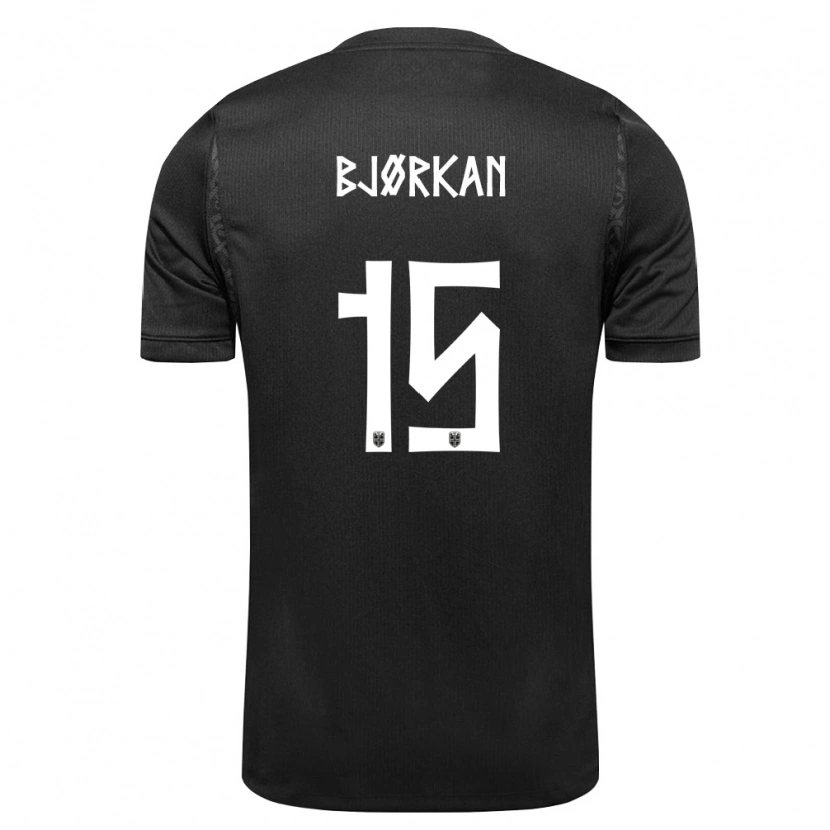 Danxen Pánské Norsko Fredrik Bjørkan #15 Černá Daleko Hráčské Dresy 26-28 Dres