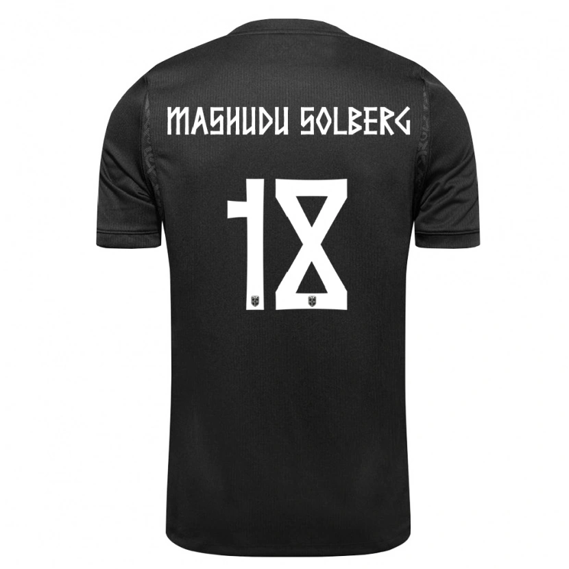 Danxen Pánské Norsko Mathias Mashudu Solberg #18 Černá Daleko Hráčské Dresy 26-28 Dres