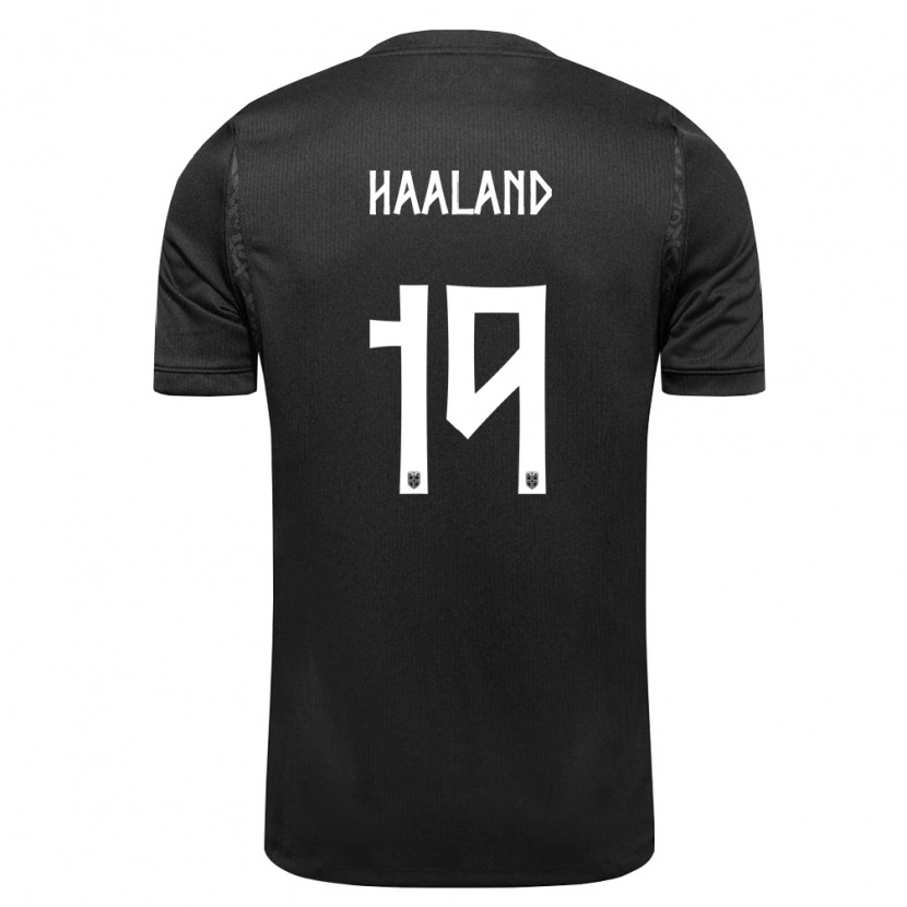 Danxen Pánské Norsko Markus Haaland #19 Černá Daleko Hráčské Dresy 26-28 Dres