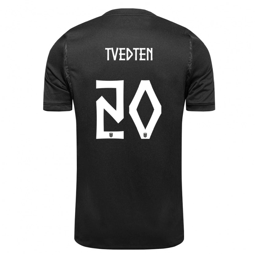 Danxen Pánské Norsko Olaug Tvedten #20 Černá Daleko Hráčské Dresy 26-28 Dres
