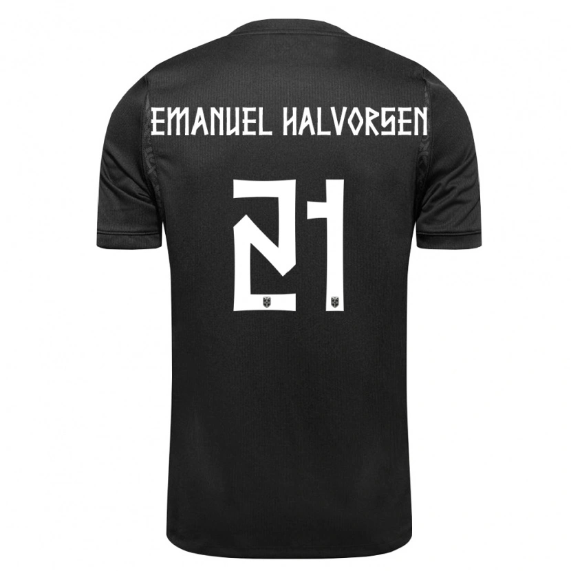 Danxen Pánské Norsko Victor Halvorsen #21 Černá Daleko Hráčské Dresy 26-28 Dres