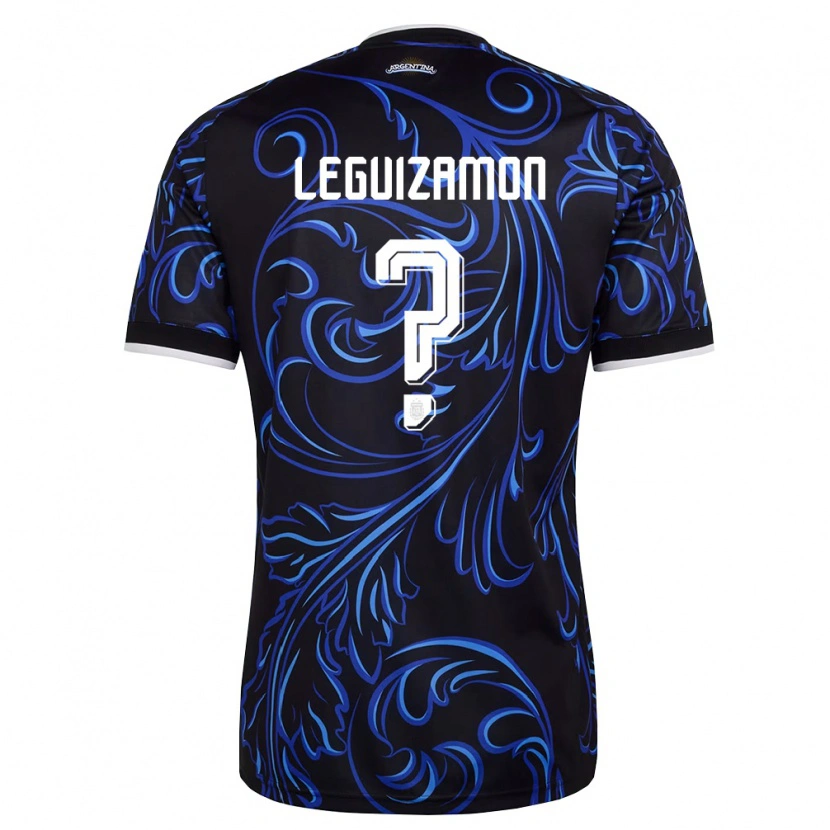 Danxen Pánské Argentina Lionel Leguizamon #0 Černá Bílá Nebeská Modrá Daleko Hráčské Dresy 26-28 Dres