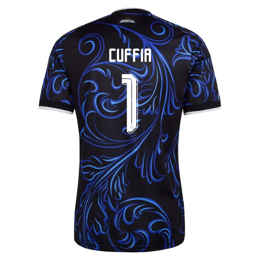 Danxen Pánské Argentina Lucas Cuffia #1 Černá Bílá Nebeská Modrá Daleko Hráčské Dresy 26-28 Dres