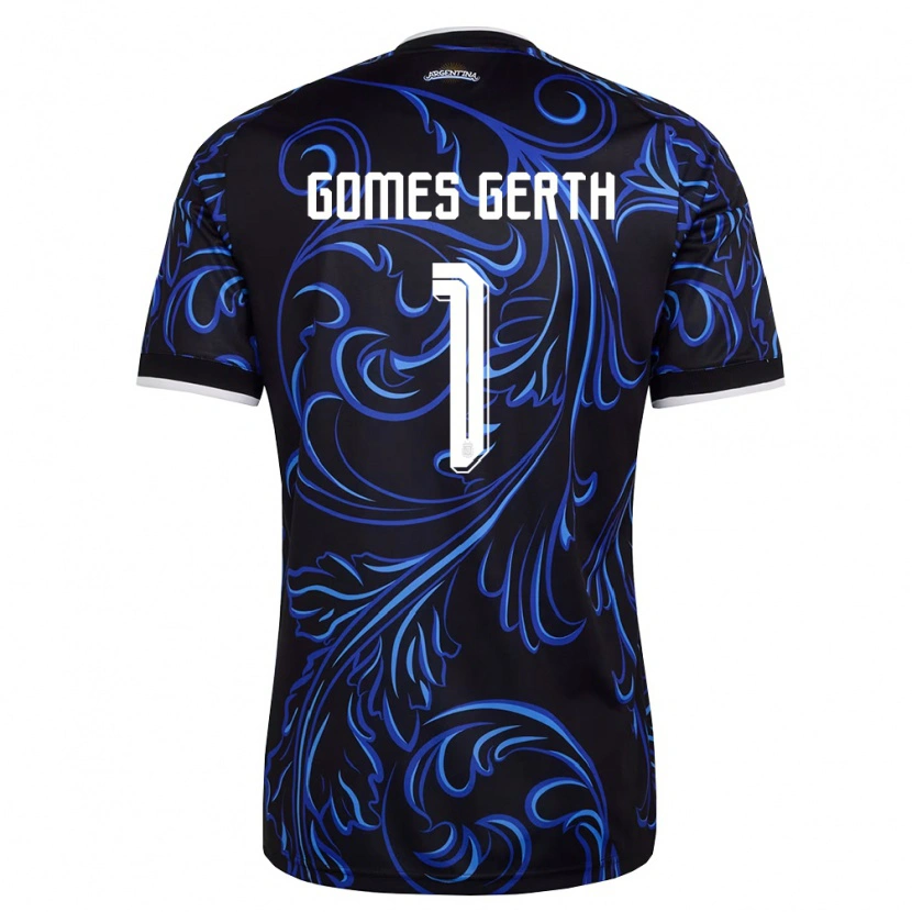 Danxen Pánské Argentina Federico Gomes Gerth #1 Černá Bílá Nebeská Modrá Daleko Hráčské Dresy 26-28 Dres