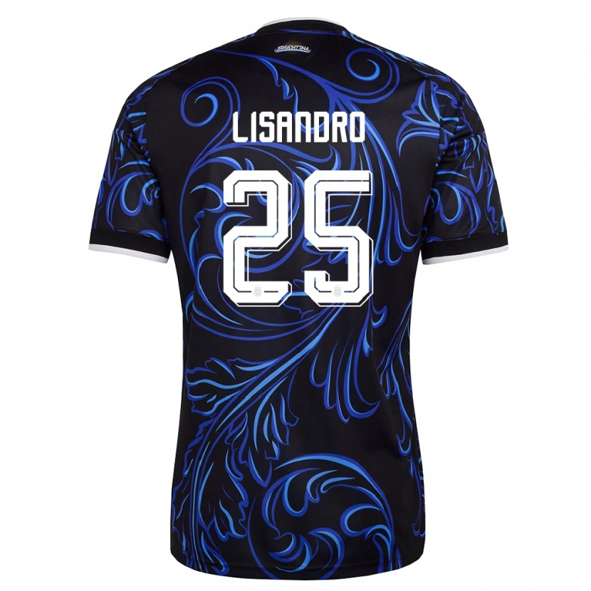 Danxen Pánské Argentina Lisandro Martinez #25 Černá Bílá Nebeská Modrá Daleko Hráčské Dresy 26-28 Dres