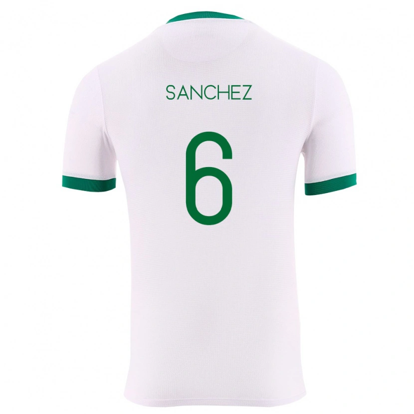 Danxen Pánské Bolívie Lucas Sanchez #6 Bílá Zelená Červená Daleko Hráčské Dresy 26-28 Dres