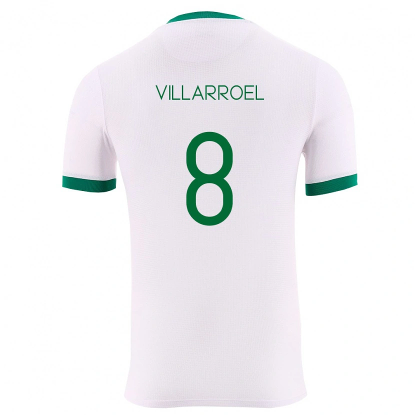 Danxen Pánské Bolívie Moisés Villarroel #8 Bílá Zelená Červená Daleko Hráčské Dresy 26-28 Dres