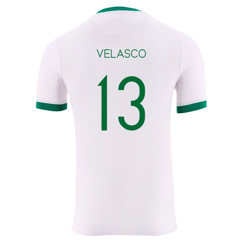 Danxen Pánské Bolívie Jhon Velasco #13 Bílá Zelená Červená Daleko Hráčské Dresy 26-28 Dres