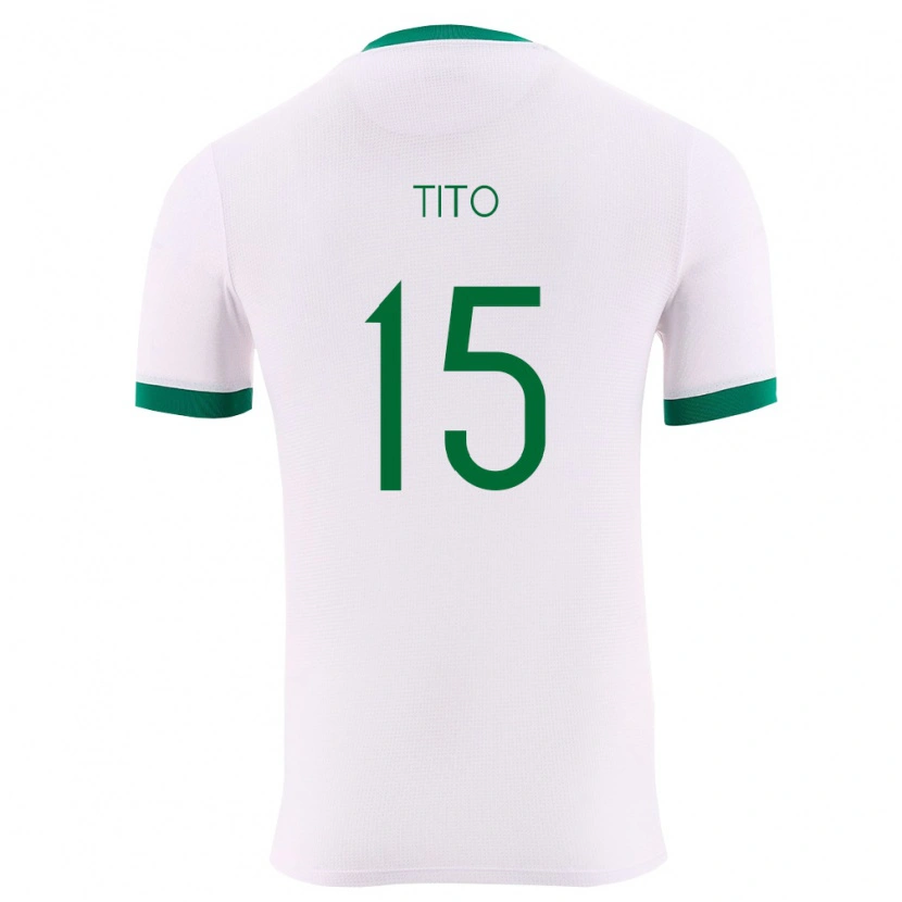 Danxen Pánské Bolívie Nathan Tito #15 Bílá Zelená Červená Daleko Hráčské Dresy 26-28 Dres
