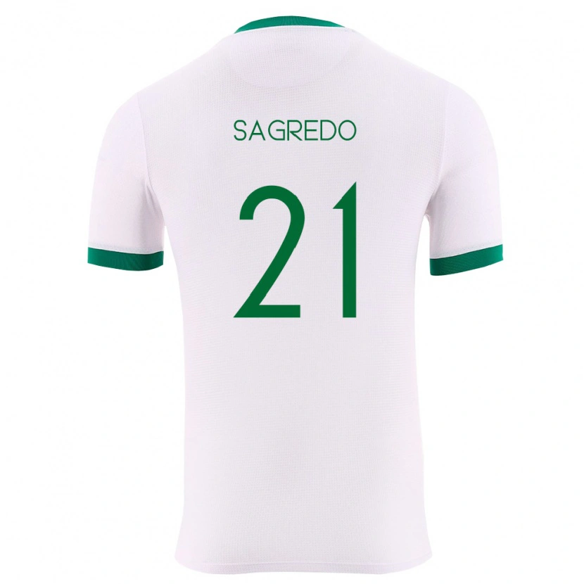 Danxen Pánské Bolívie José Sagredo #21 Bílá Zelená Červená Daleko Hráčské Dresy 26-28 Dres