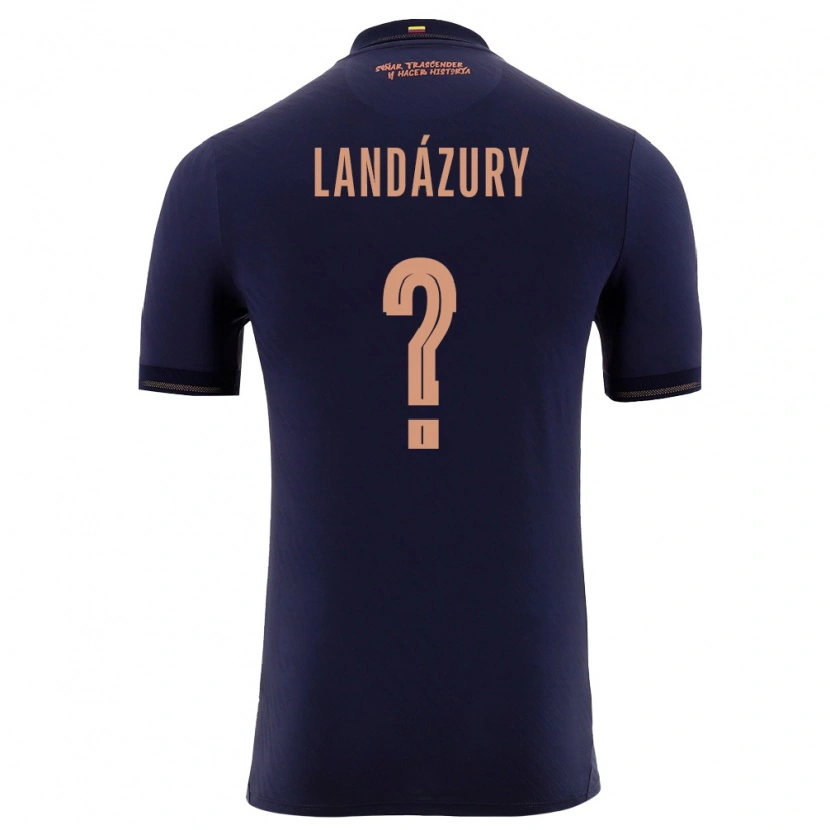 Danxen Pánské Ekvádor Jackson Landázury #0 Námořnická Zlatá Daleko Hráčské Dresy 26-28 Dres