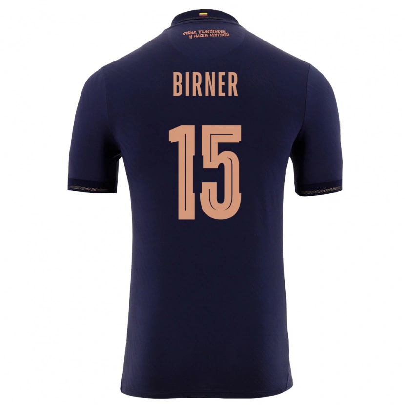 Danxen Pánské Ekvádor Benny Birner #15 Námořnická Zlatá Daleko Hráčské Dresy 26-28 Dres