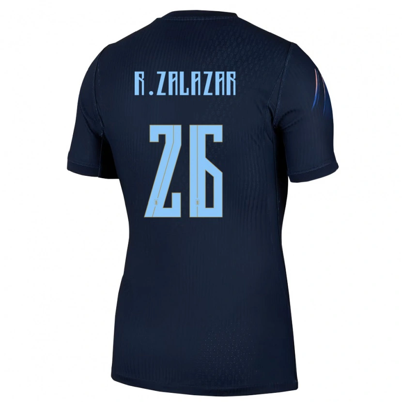 Danxen Pánské Uruguay Rodrigo Zalazar #26 Černá Modrá Daleko Hráčské Dresy 26-28 Dres