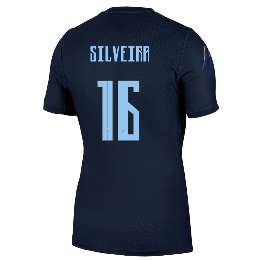 Danxen Pánské Uruguay Lautaro Silveira #16 Černá Modrá Daleko Hráčské Dresy 26-28 Dres