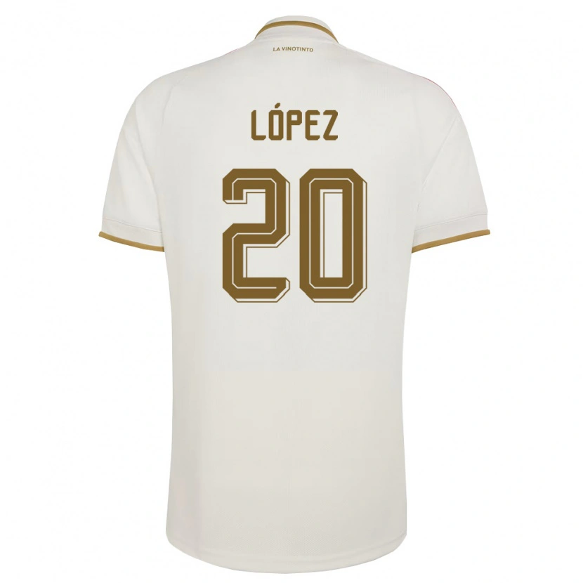Danxen Pánské Venezuela Ángel López #20 Smetanová Žlutá Daleko Hráčské Dresy 26-28 Dres