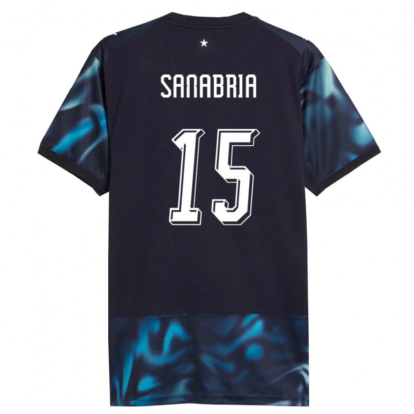 Danxen Pánské Paraguay Aldo Sanabria #15 Námořnická Nebeská Modrá Daleko Hráčské Dresy 26-28 Dres
