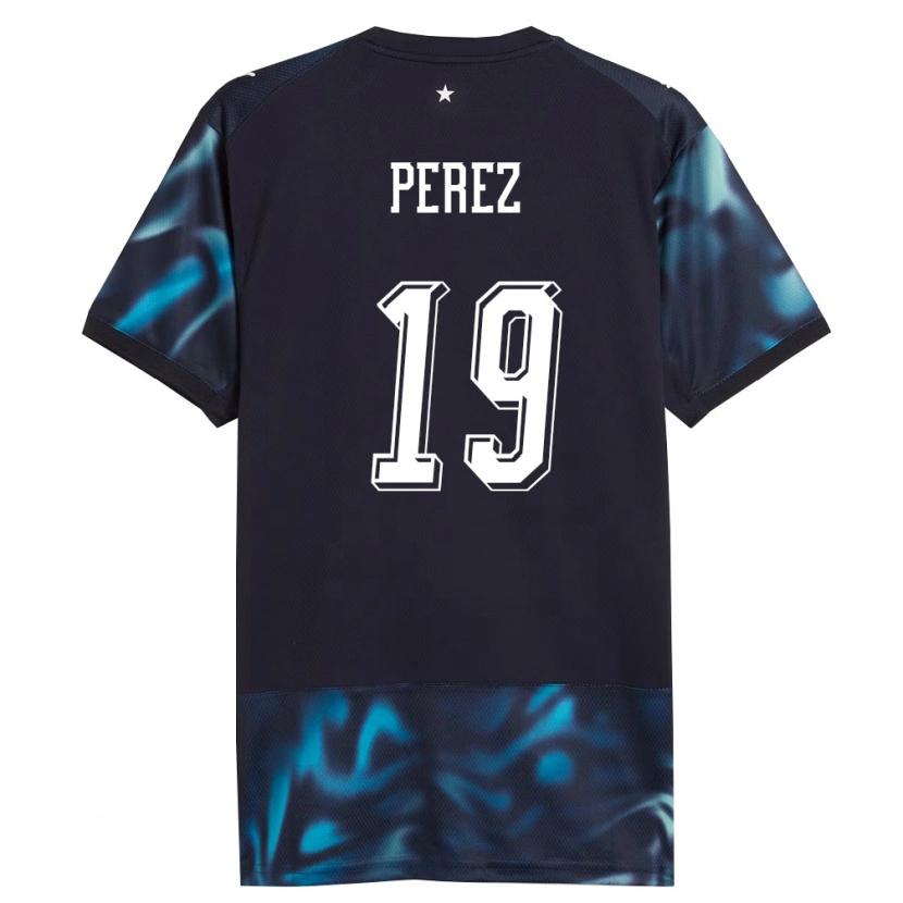 Danxen Pánské Paraguay Marcelo Pérez #19 Námořnická Nebeská Modrá Daleko Hráčské Dresy 26-28 Dres