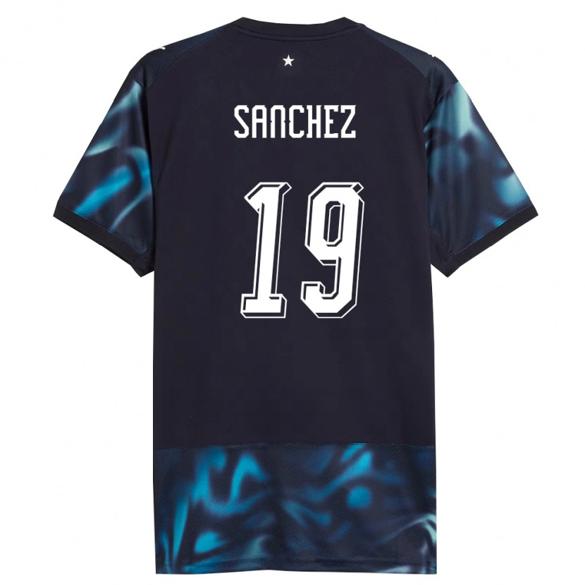 Danxen Pánské Paraguay Juan Sánchez #19 Námořnická Nebeská Modrá Daleko Hráčské Dresy 26-28 Dres