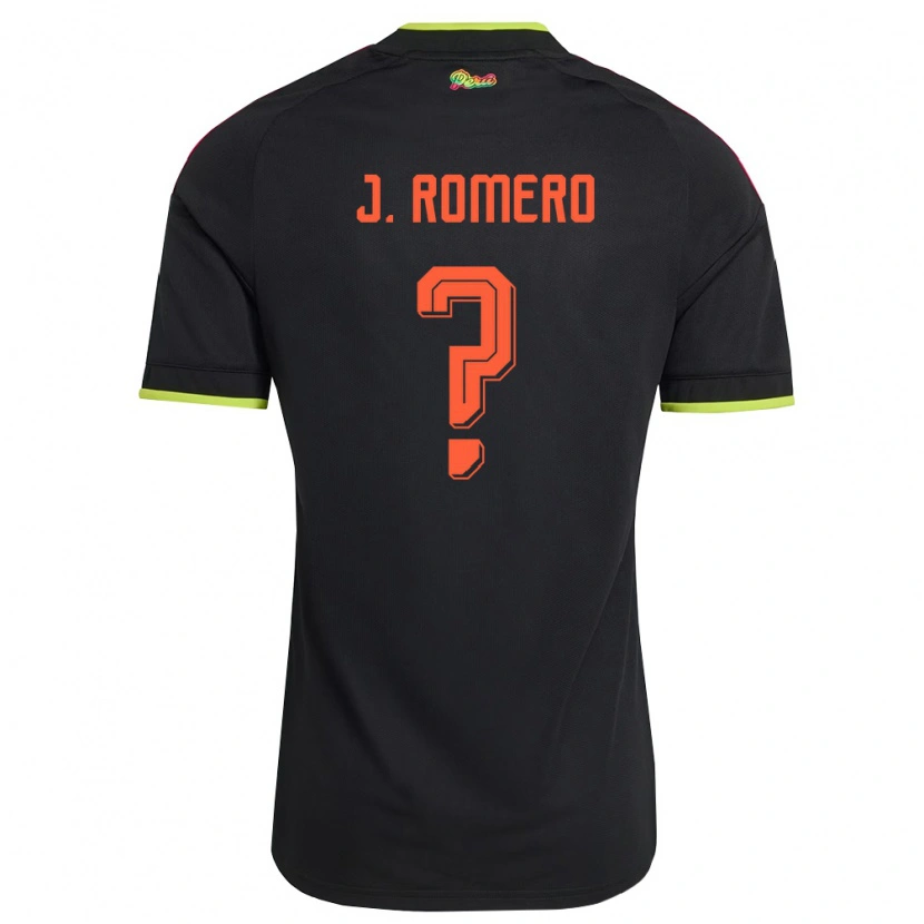 Danxen Pánské Peru José Romero #0 Černá Žlutá Růžová Daleko Hráčské Dresy 26-28 Dres