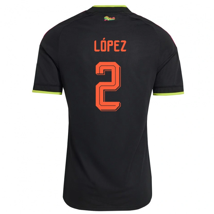 Danxen Pánské Peru Francisco López #2 Černá Žlutá Růžová Daleko Hráčské Dresy 26-28 Dres