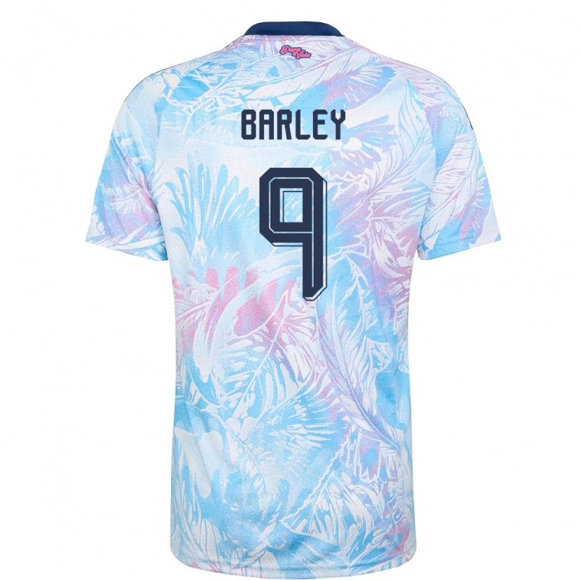Danxen Pánské Kostarika Ethan Barley #9 Nebeská Modrá Námořnická Růžová Daleko Hráčské Dresy 26-28 Dres