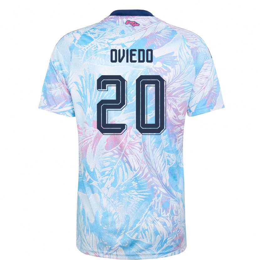 Danxen Pánské Kostarika Dylan Oviedo #20 Nebeská Modrá Námořnická Růžová Daleko Hráčské Dresy 26-28 Dres
