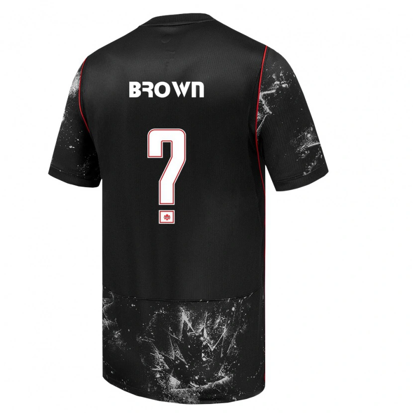 Danxen Pánské Kanada Evan Brown #0 Černá Bílá Červená Daleko Hráčské Dresy 26-28 Dres