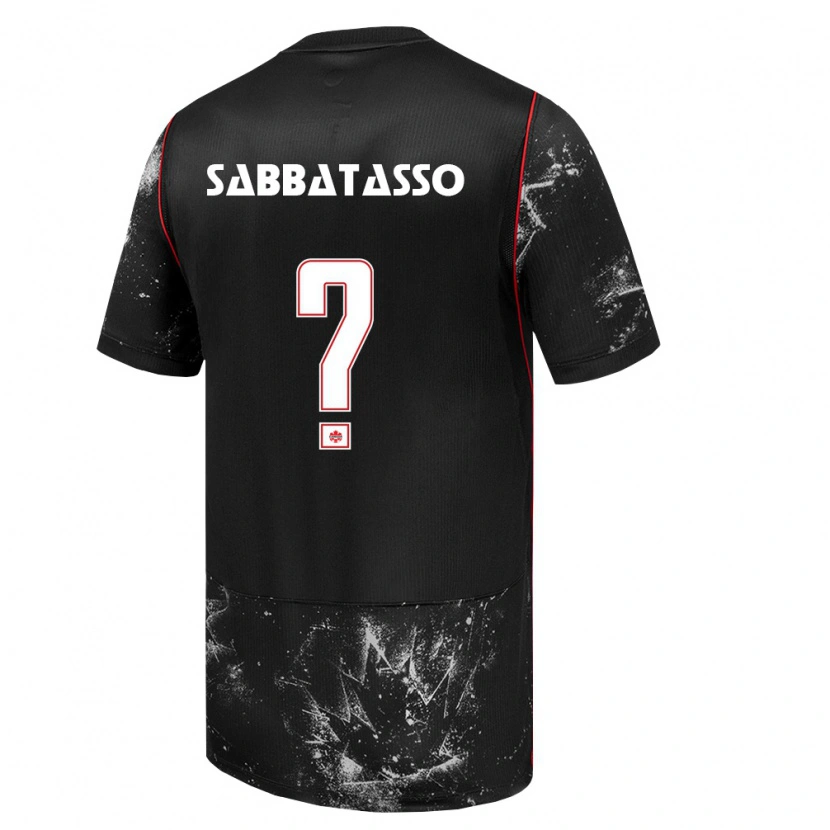 Danxen Pánské Kanada Jeronimo Sabbatasso #0 Černá Bílá Červená Daleko Hráčské Dresy 26-28 Dres