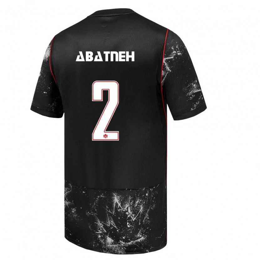 Danxen Pánské Kanada Noah Abatneh #2 Černá Bílá Červená Daleko Hráčské Dresy 26-28 Dres