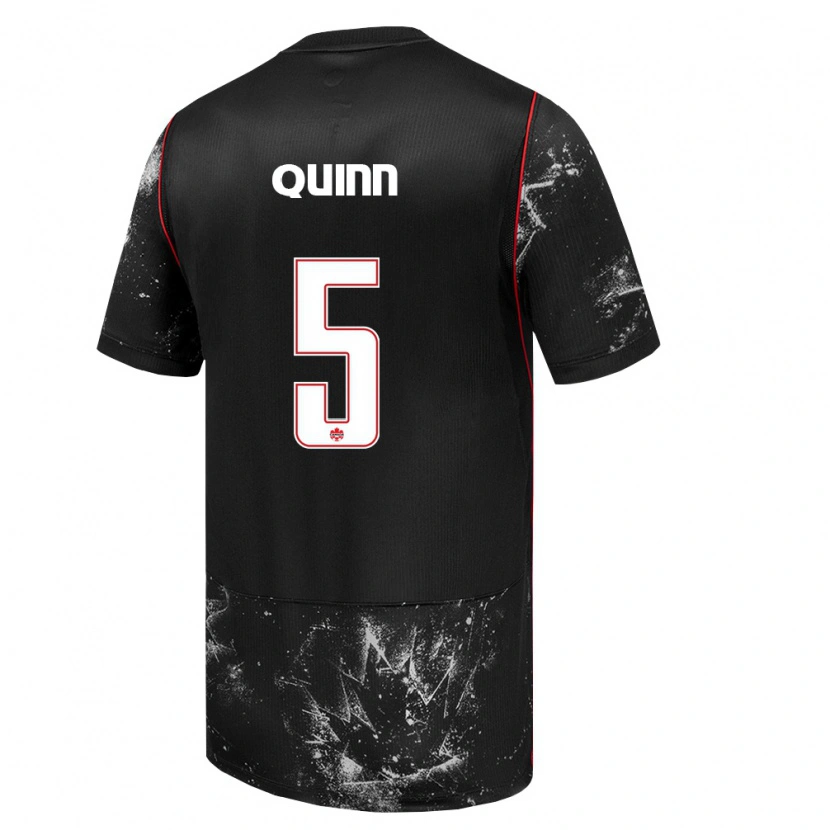 Danxen Pánské Kanada Quinn #5 Černá Bílá Červená Daleko Hráčské Dresy 26-28 Dres