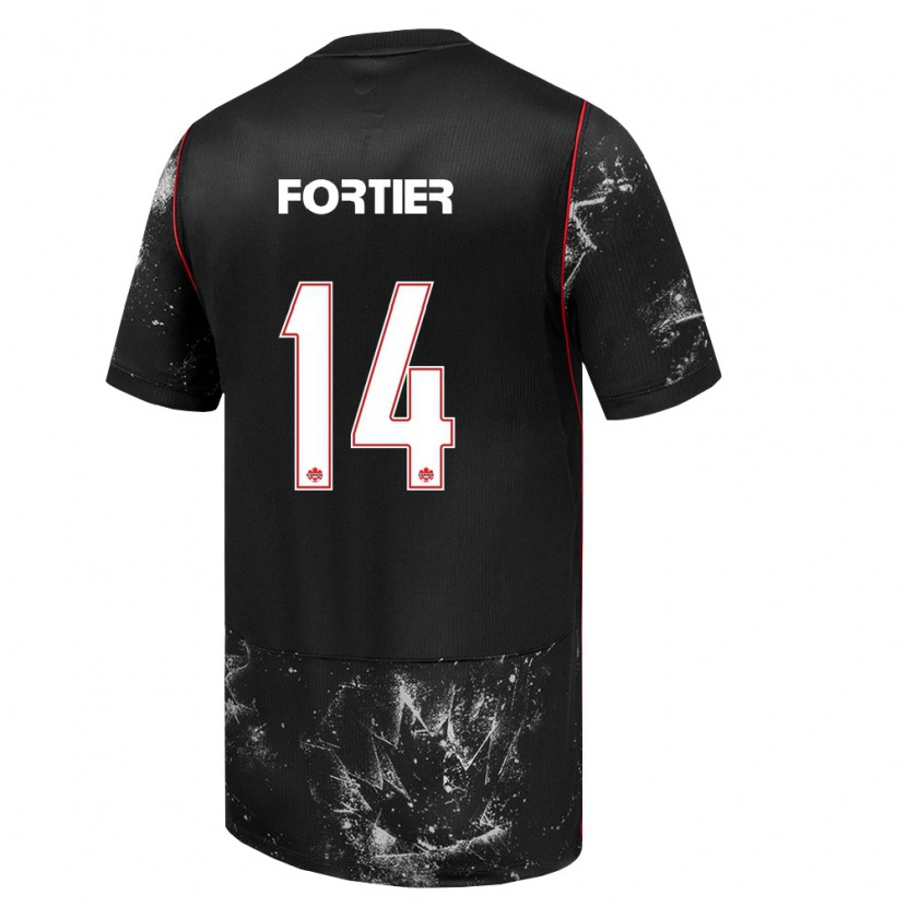 Danxen Pánské Kanada Tim Fortier #14 Černá Bílá Červená Daleko Hráčské Dresy 26-28 Dres