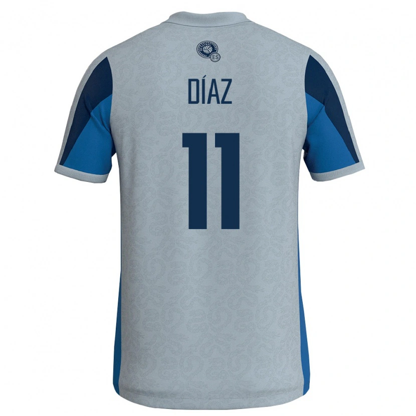 Danxen Pánské Salvador Nelson Díaz #11 Bílá Nebeská Modrá Daleko Hráčské Dresy 26-28 Dres