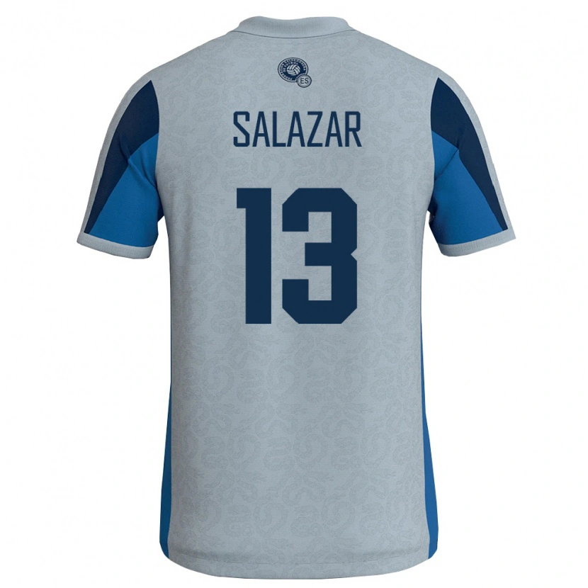 Danxen Pánské Salvador Giovanni Salazar #13 Bílá Nebeská Modrá Daleko Hráčské Dresy 26-28 Dres