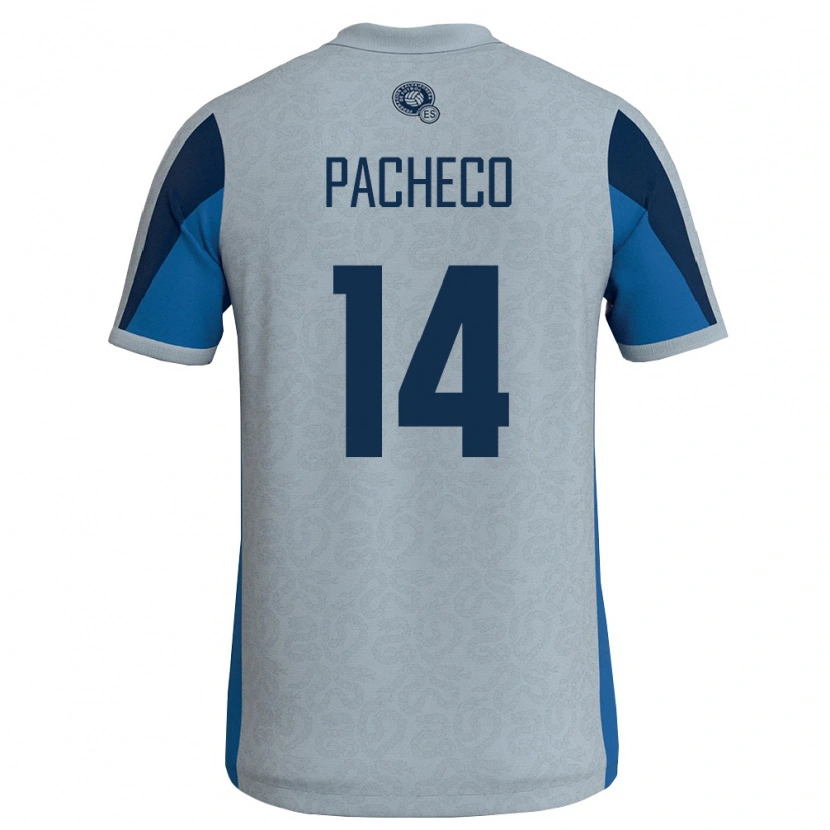 Danxen Pánské Salvador Owen Pacheco #14 Bílá Nebeská Modrá Daleko Hráčské Dresy 26-28 Dres