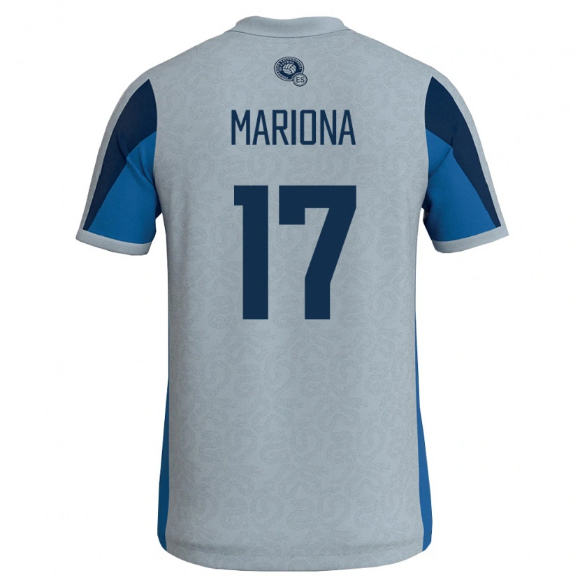 Danxen Pánské Salvador Sergio Mariona #17 Bílá Nebeská Modrá Daleko Hráčské Dresy 26-28 Dres