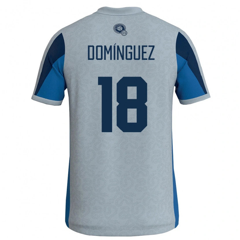 Danxen Pánské Salvador Arturo Domínguez #18 Bílá Nebeská Modrá Daleko Hráčské Dresy 26-28 Dres