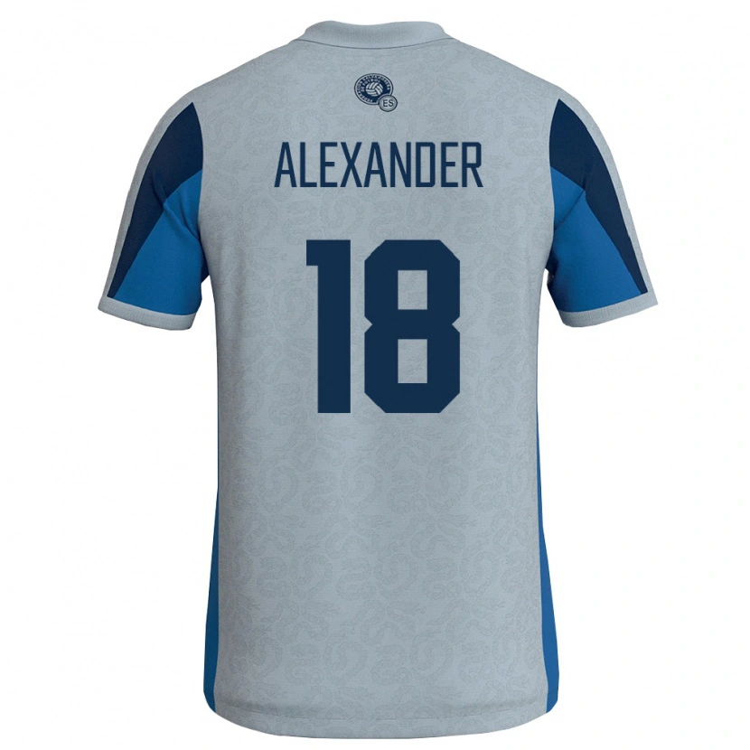 Danxen Pánské Salvador Alexander Aguilar #18 Bílá Nebeská Modrá Daleko Hráčské Dresy 26-28 Dres
